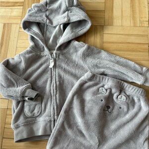 Carter's Soft Gray Hoodie and Jogger Set